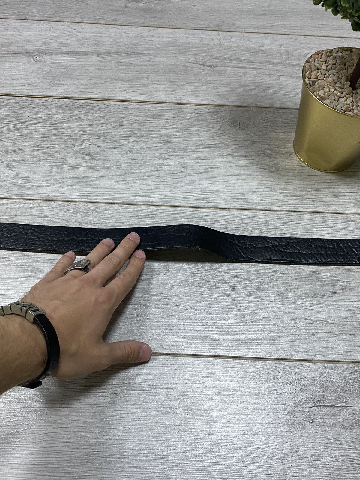 Diesel Diesel vintage leather metallic logo belt Size ONE SIZE - 6 Thumbnail
