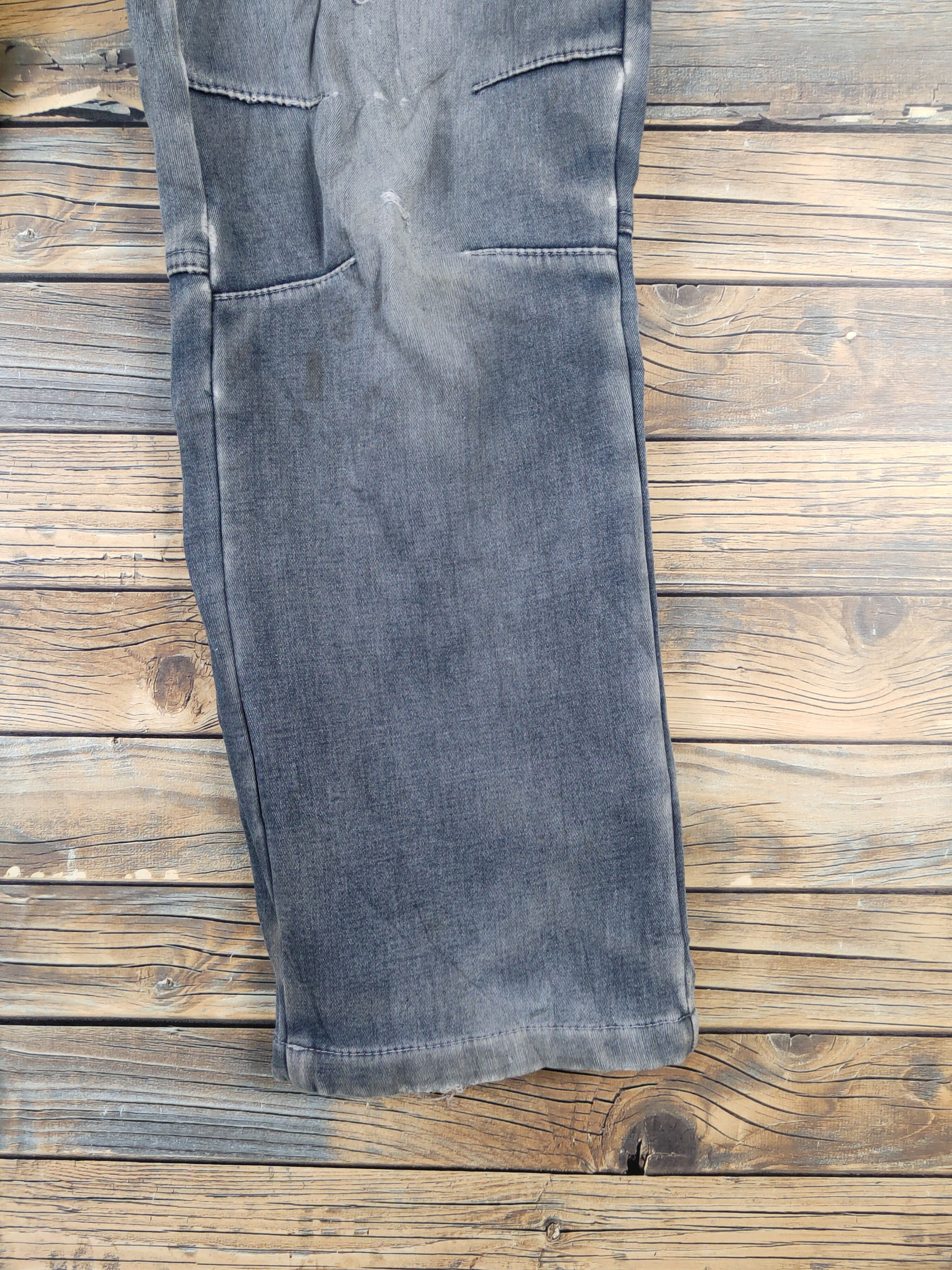 FieldCore Faded Distressed Ripped cargo denim Jeans #W1954