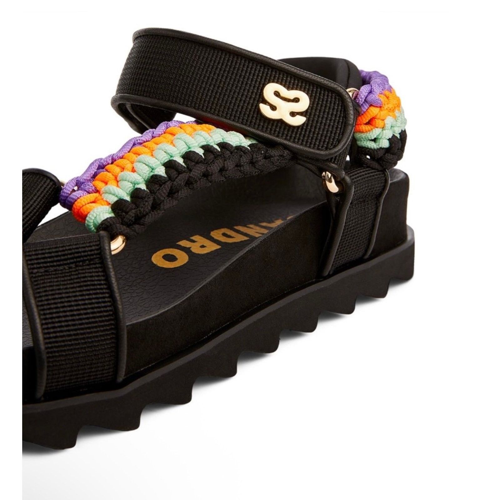 Sandro NEW NIB Sandro Shell And Crochet-knit Braided Sandals 36/5.5 Size US 5.5 / IT 35.5 - 2 Thumbnail
