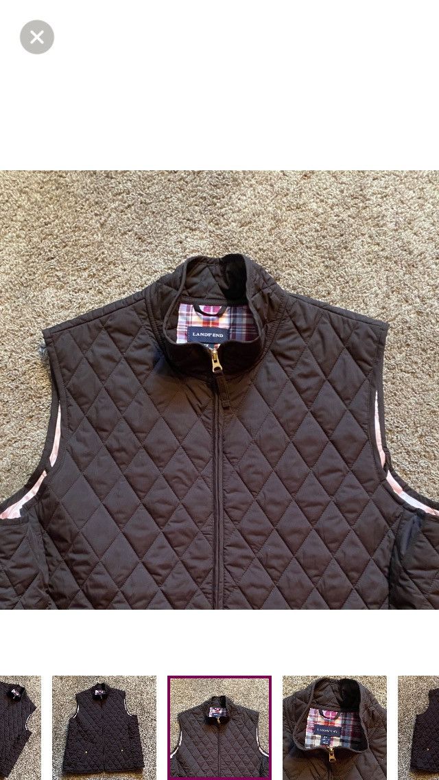 Lands' End Lands End Woman’s Brown Quilted Best 2X Size XXL / US 16-18 / IT 52-54 - 5 Thumbnail