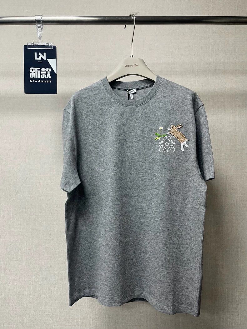 Loewe LOEWE Cute rabbit embroidered loose short sleeve T-shirt Size XS / US 0-2 / IT 36-38 - 1 Thumbnail