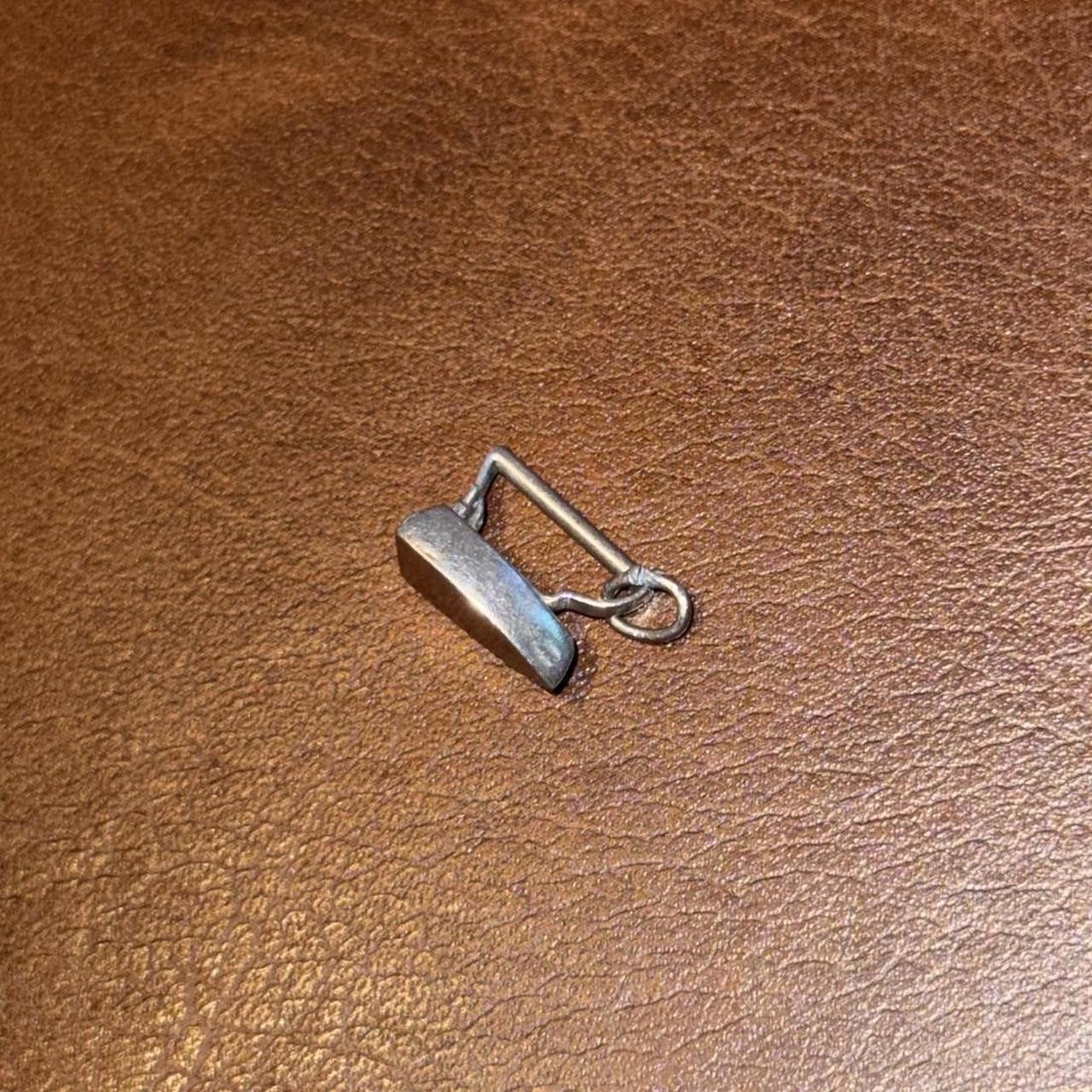 Designer Vintage Sterling Silver Iron Pendant/Charm Size ONE SIZE - 4 Thumbnail