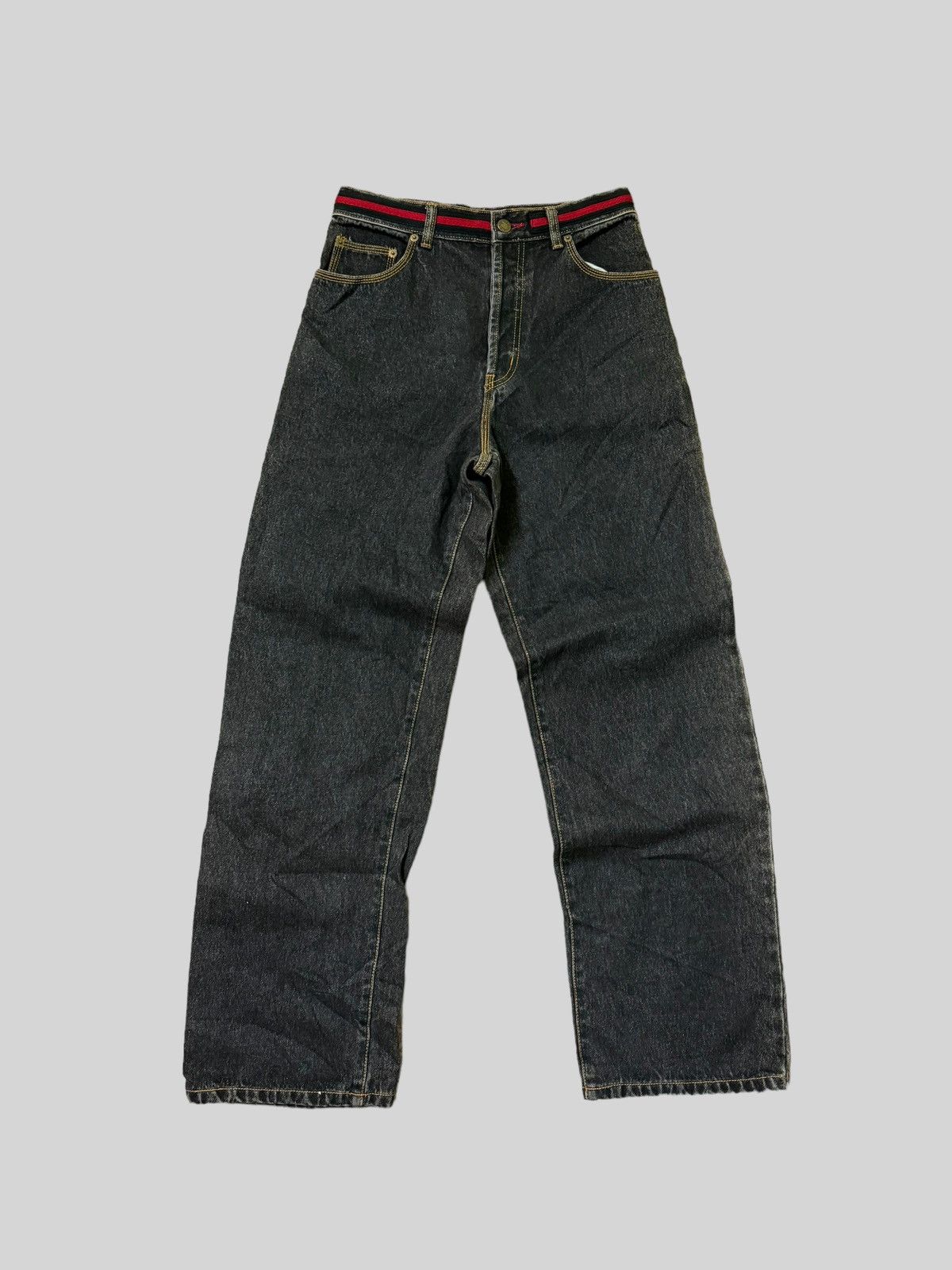 Japanese Brand NAF NAF BAGGY CARPENTER JNCO STYLE DENIM Size US 27 - 2 Thumbnail