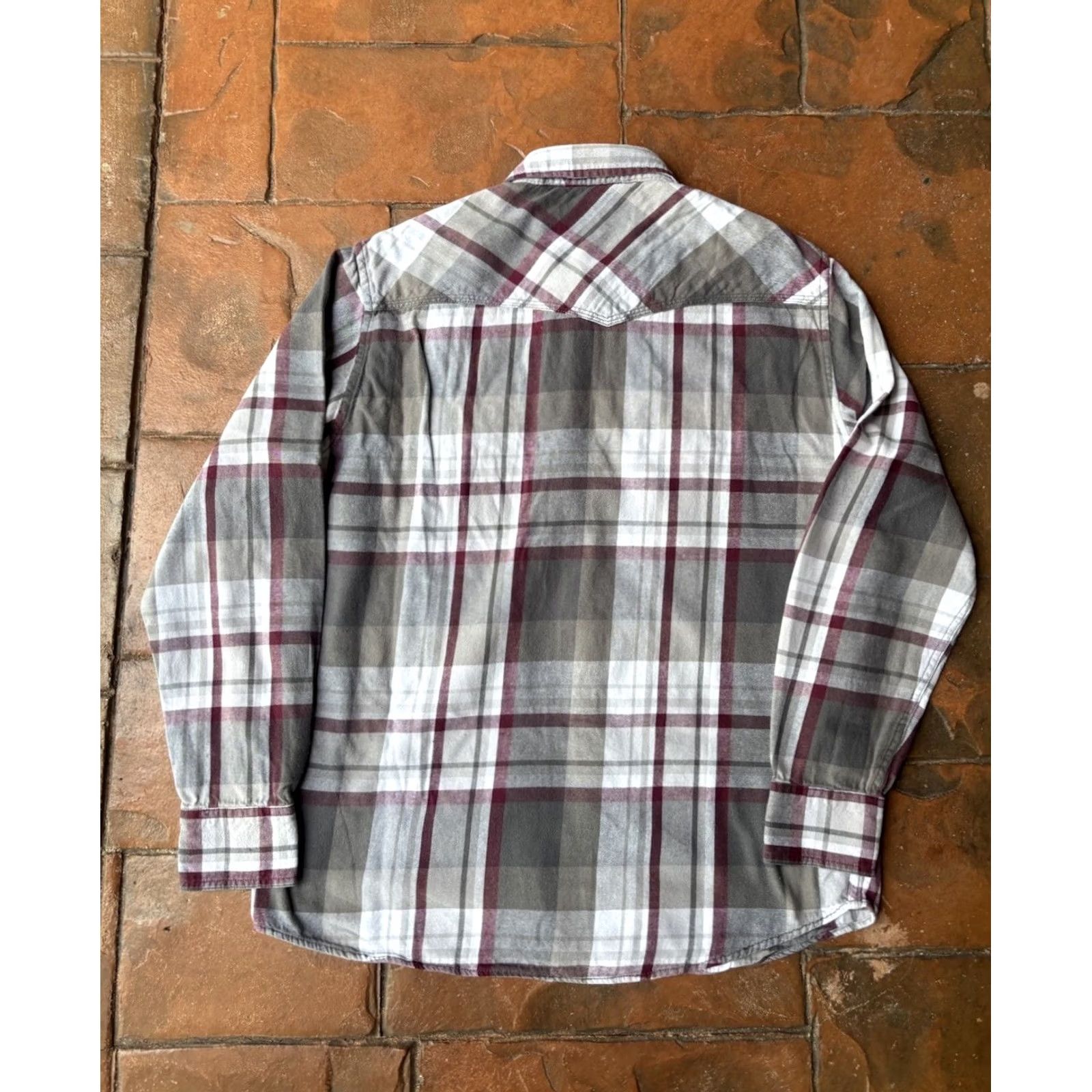 CO Roebuck & Co Pearl Snap Long Sleeve Shirt Men’s Medium Plaid Western Cowboy Size US L / EU 52-54 / 3 - 4 Thumbnail
