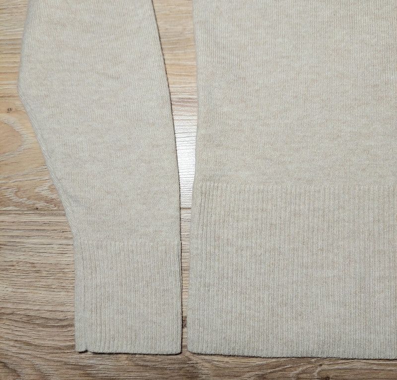 Massimo Dutti 95% wool 5% cashmere turtleneck sweater jumper beige Size S / US 4 / IT 40 - 4 Thumbnail