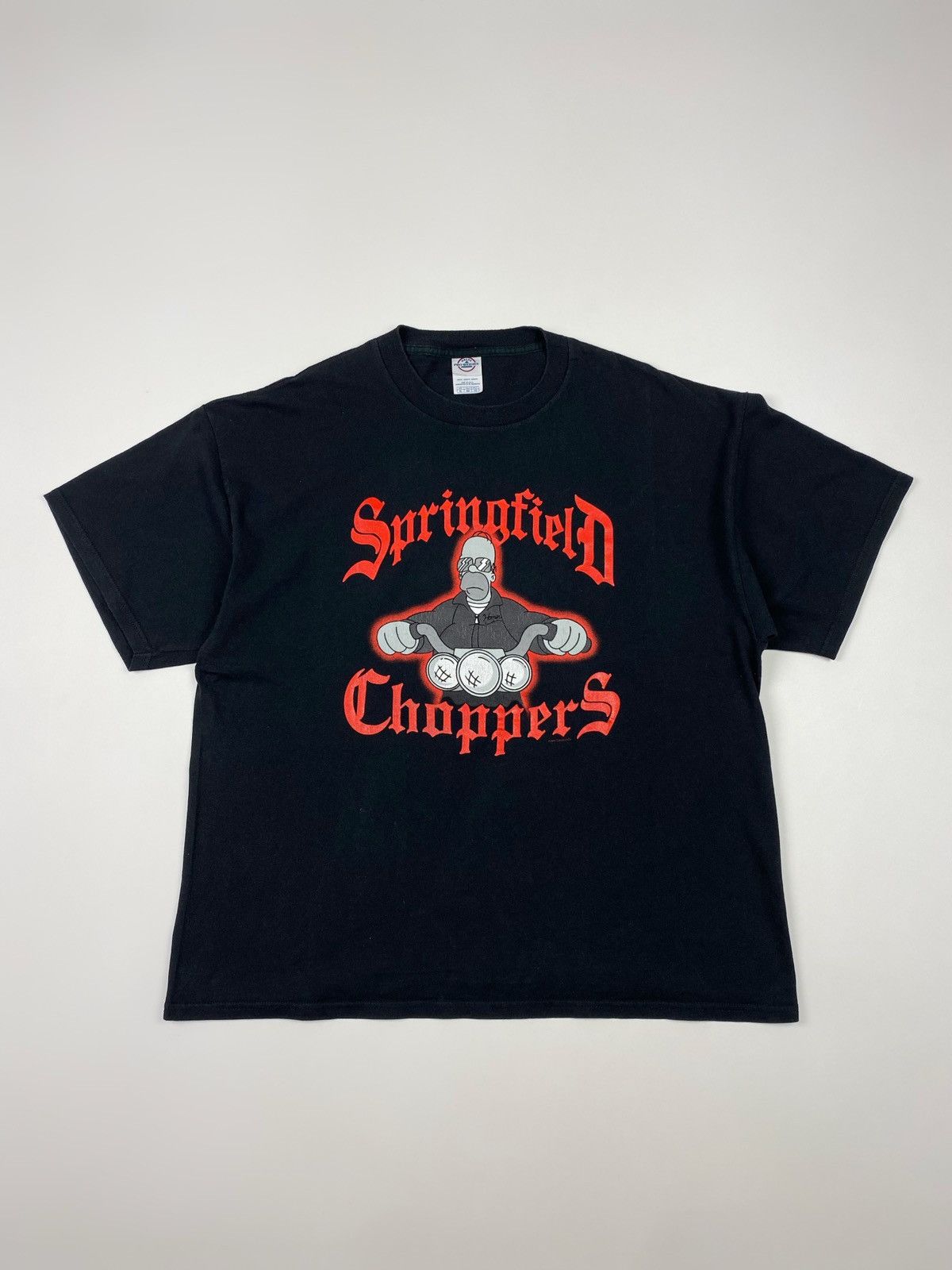 The Simpsons × Vintage Vintage Homer The Simpsons Springfield Choppers T-Shirt Size US XL / EU 56 / 4 - 1 Thumbnail