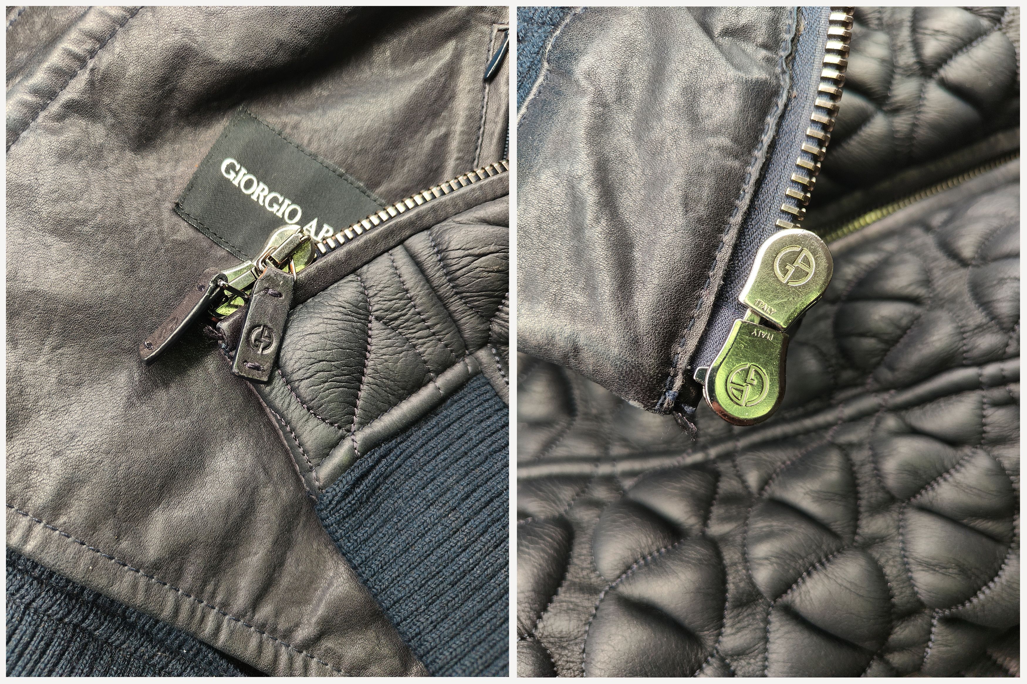 Giorgio Armani GIORGIO ARMANI _ QUILTED _ SHEARLING _ HOODED LEATHER Size US M / EU 48-50 / 2 - 6 Thumbnail