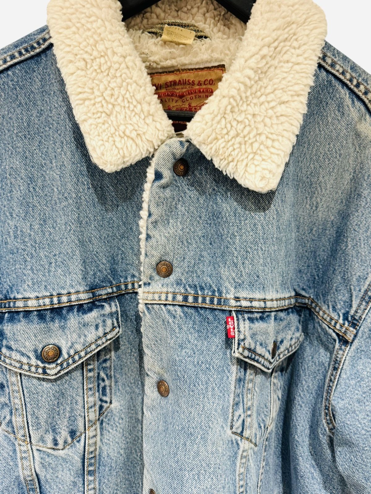 Levi's Rare Vintage Levi’s Denim Shearling Denim Jacket Size US XXL / EU 58 / 5 - 7 Thumbnail
