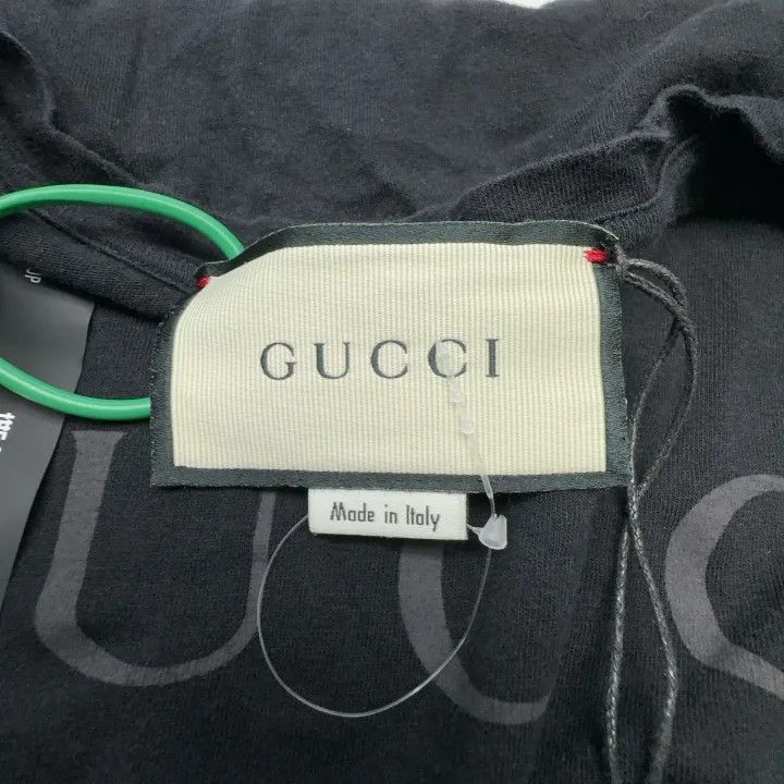Gucci Gucci Gucci Logo Print Black Short Sleeve T-Shirt -2506 Size US L / EU 52-54 / 3 - 4 Thumbnail