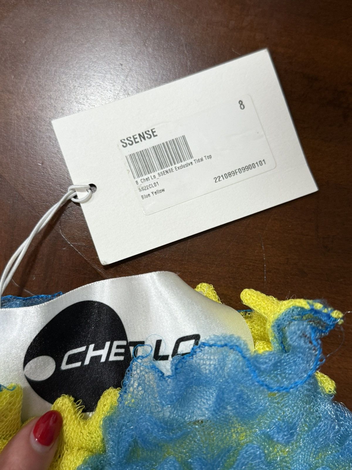 SSENSE Chet Lo SSENSE Exclusive “Tidal” Top – Blue/Yellow Size M / US 6-8 / IT 42-44 - 4 Thumbnail