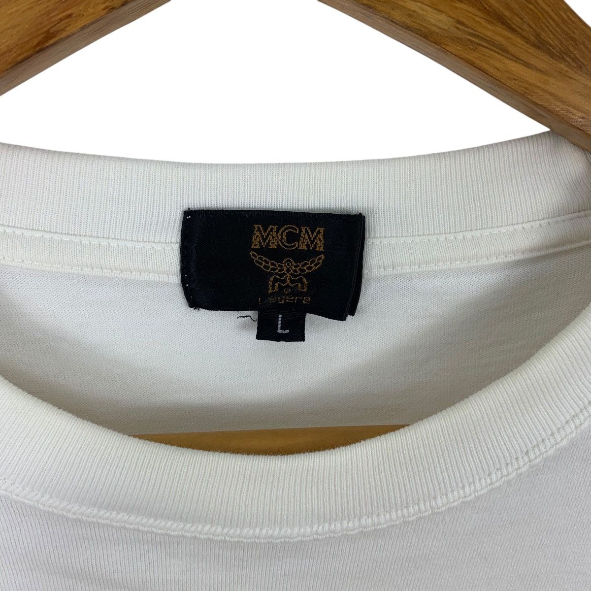 MCM Vintage MCM LEGERE CREST Mode Creation Munchen Tee Shirt Top Size L / US 10 / IT 46 - 5 Thumbnail