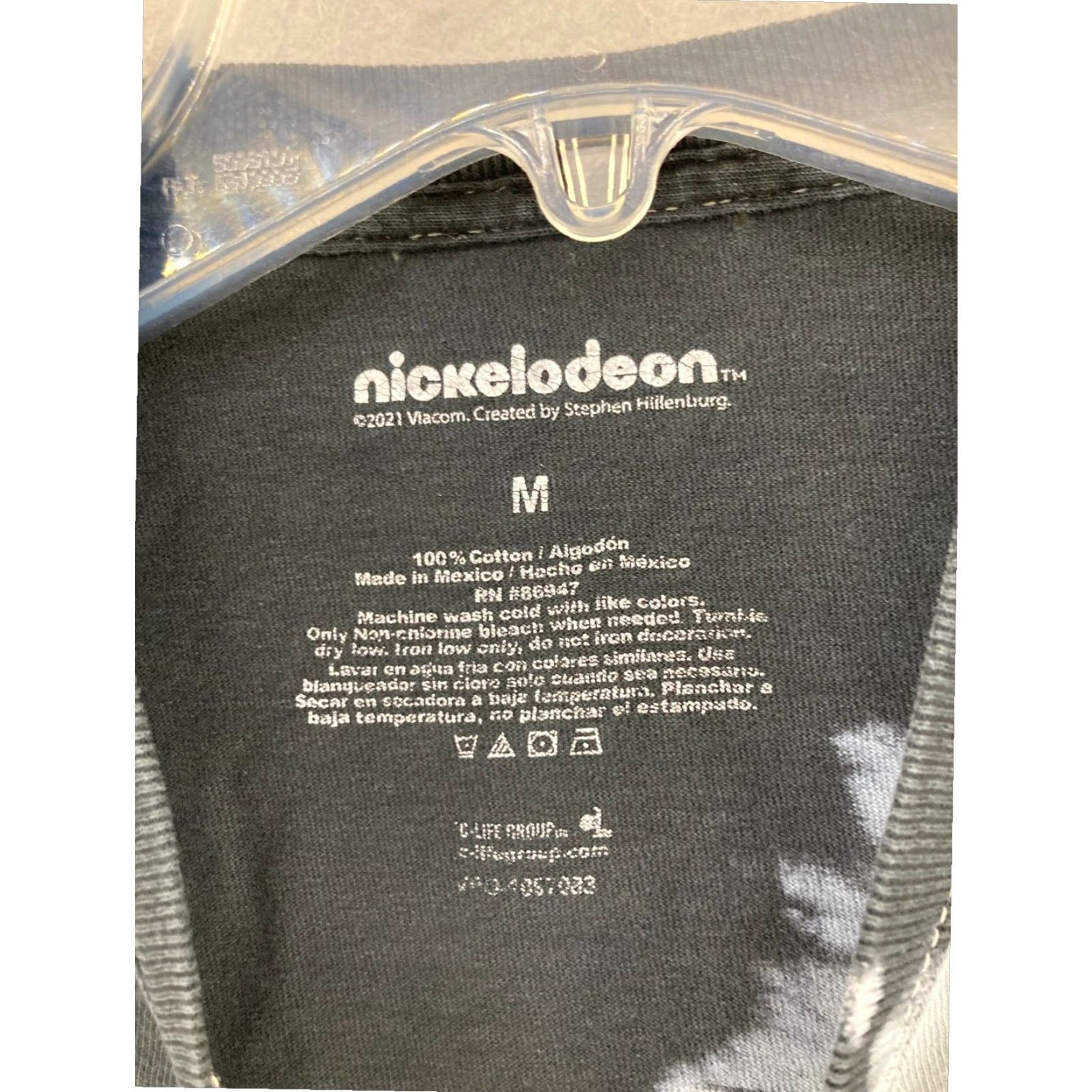 Nickelodeon Nickelodeon Mens Graphic Print T-Shirt Medium Black Tie Dye Bikini Bottom Cartoon Size US M / EU 48-50 / 2 - 5 Thumbnail