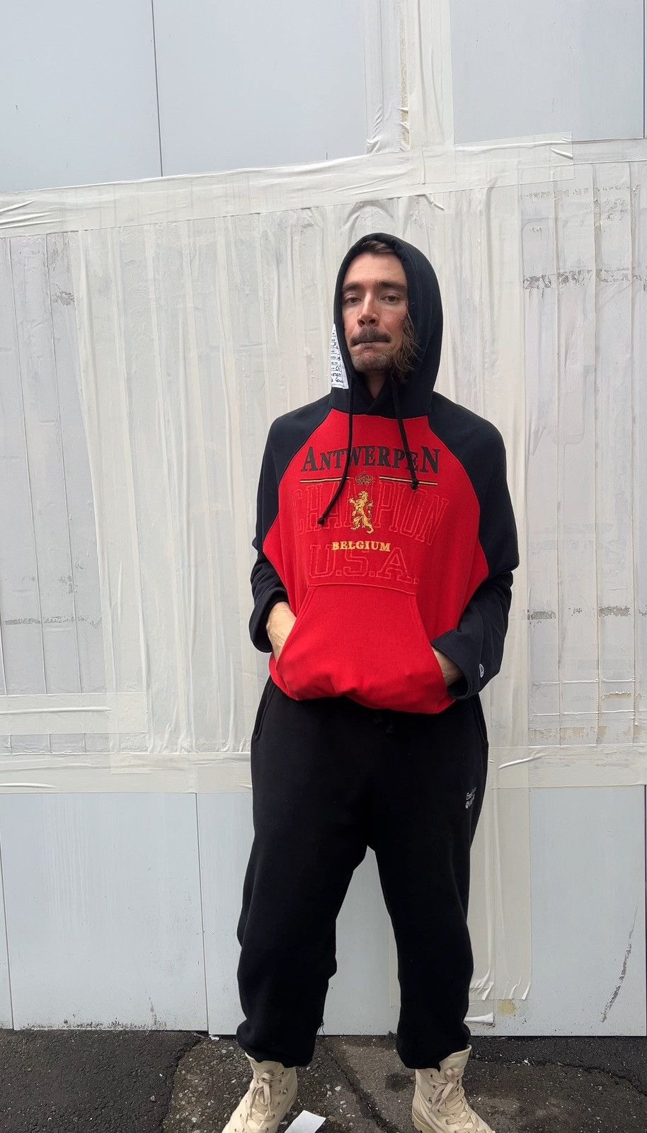 Vetements Vetements X Champion 17SS Antwerp hoodie | Grailed
