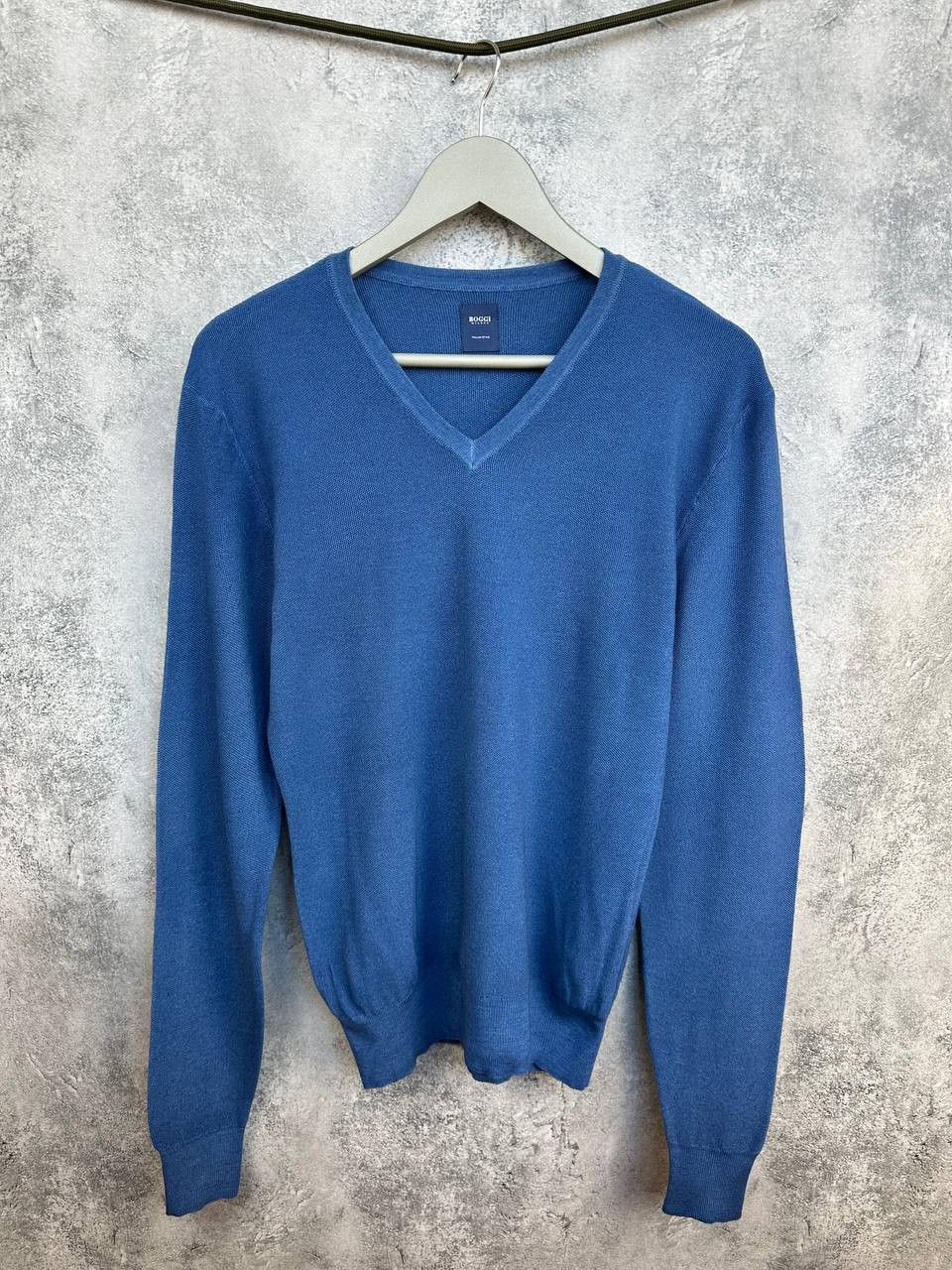 Boggi Milano Knit V-Neck Wool Sweater Jumper Italian Style