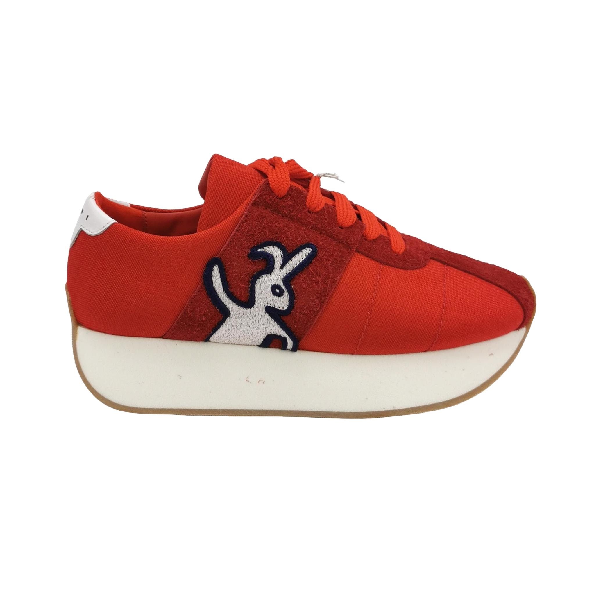 Marni Marni Dance Bunny Red Suede Platform Sneakers 43 Size US 10 / EU 43 - 1 Thumbnail
