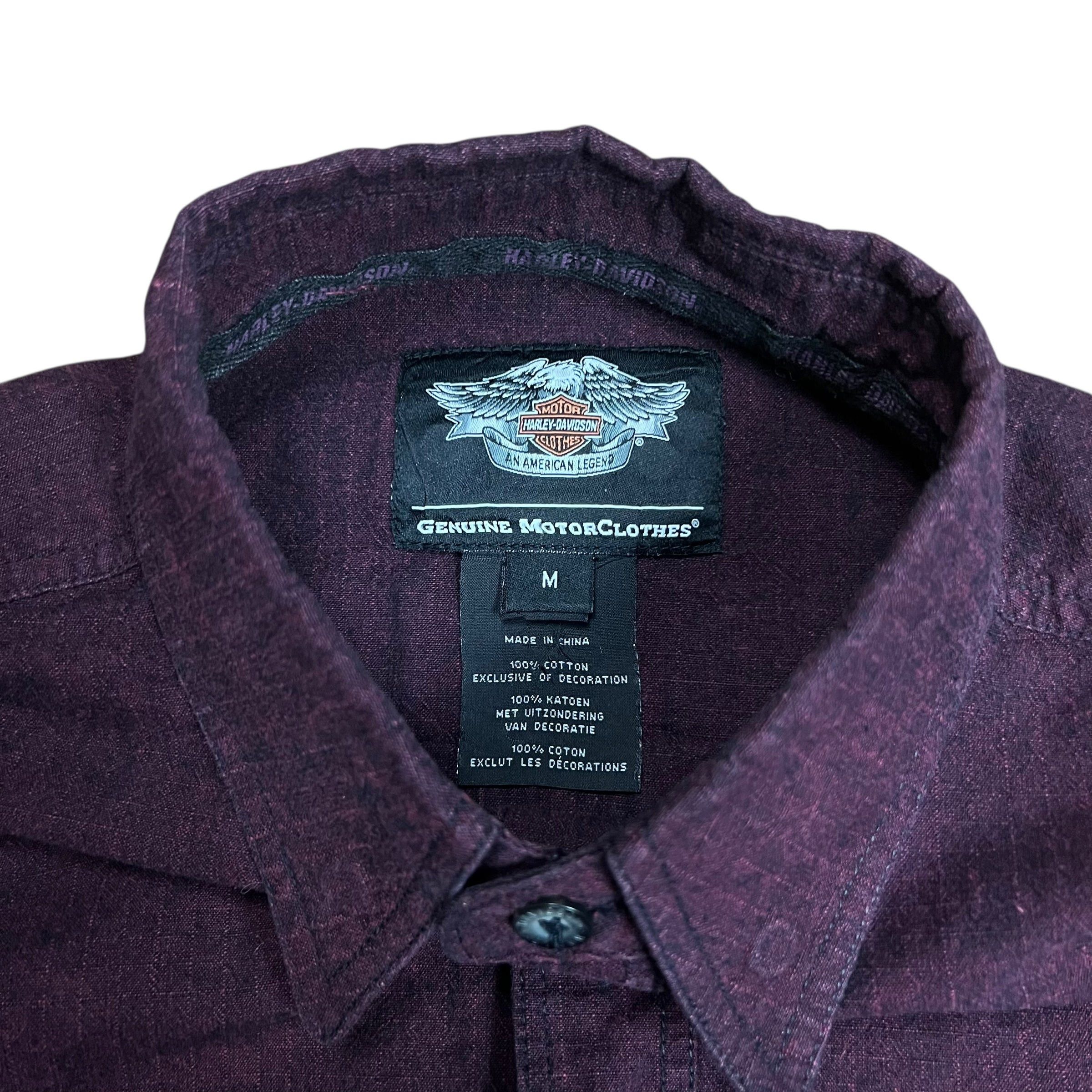 Harley Davidson Harley-Davidson Burgundy Button-up Shirt - L Size US L / EU 52-54 / 3 - 4 Thumbnail