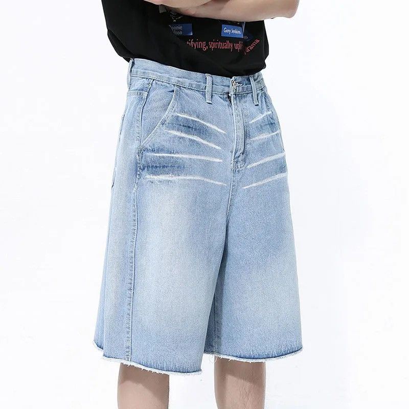 Japanese Brand × Vintage Streetwear Designer Gradient Washed Denim Shorts Y2k Size US 30 / EU 46 - 3 Thumbnail