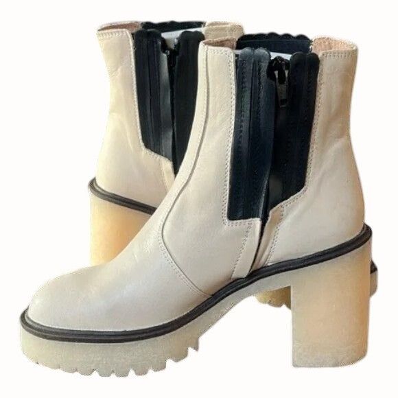 Free People MSRP $188 Womens James Chelsea Chunky Heel Boots