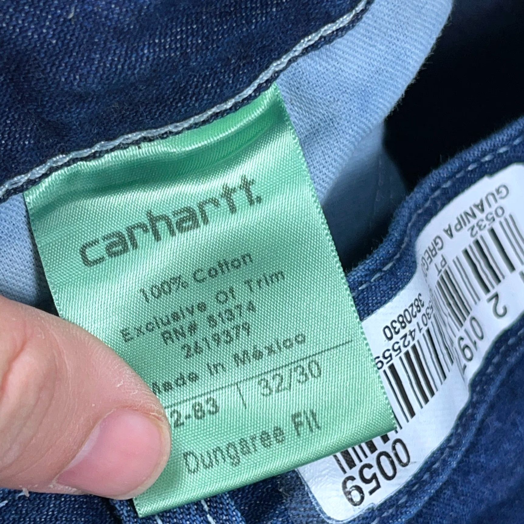 Carhartt VINTAGE Carhartt Jeans Men 32x30 Carpenter Dungaree Baggy VTG Y2K Distressed Stained Blue Denim Regular Modern Work American Classic Mens Size US 32 / EU 48 - 4 Thumbnail