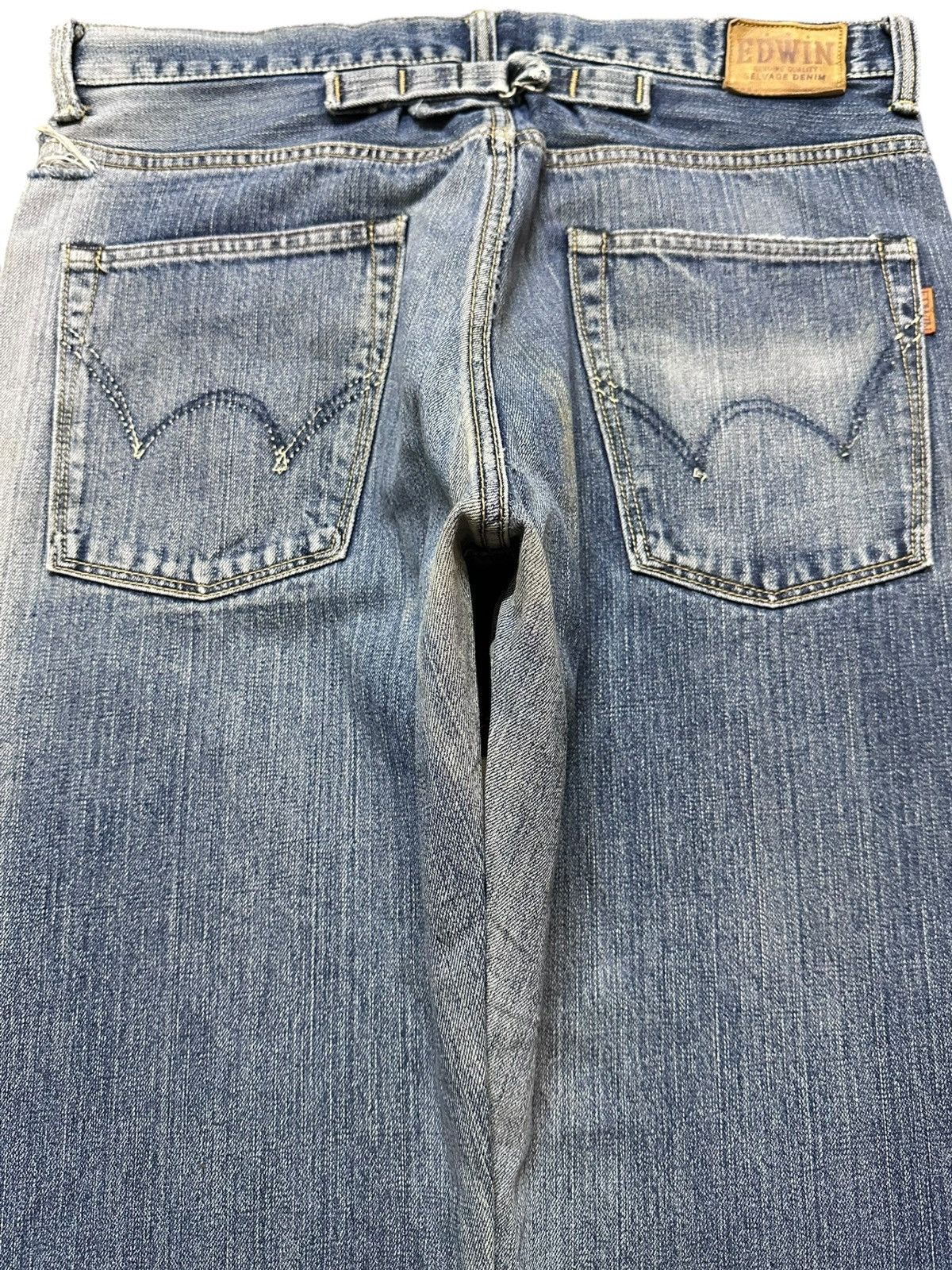 Edwin Vintage Edwin 505Z Selvedge Faded Baggy Denim Size US 34 / EU 50 - 7 Thumbnail