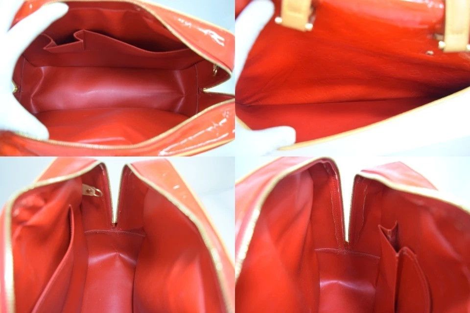 Louis Vuitton Louis Vuitton Sutton Hand Bag Vernis Leather Red M91080 Size ONE SIZE - 8 Thumbnail