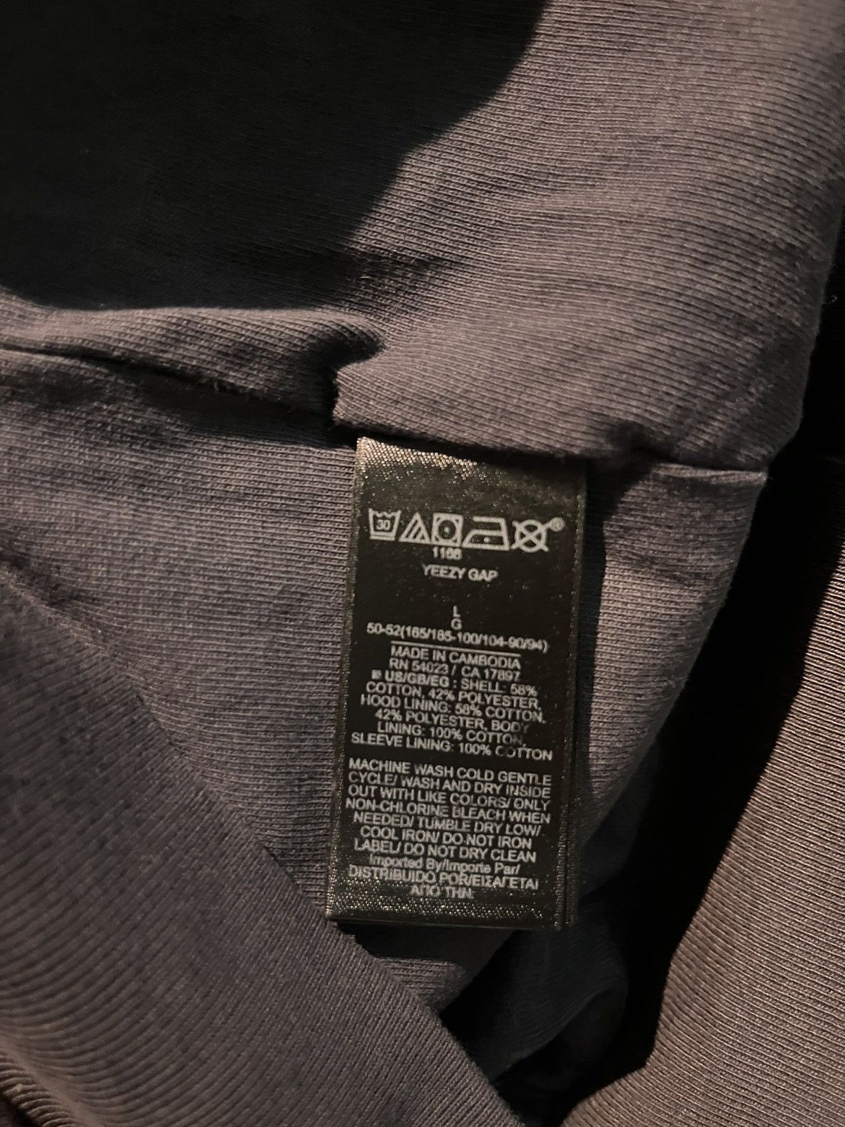 Balenciaga × Gap × Yeezy Yeezy Gap Balenciaga Logo Shrunken Hoodie ‘Dark Grey’ Size US L / EU 52-54 / 3 - 5 Thumbnail