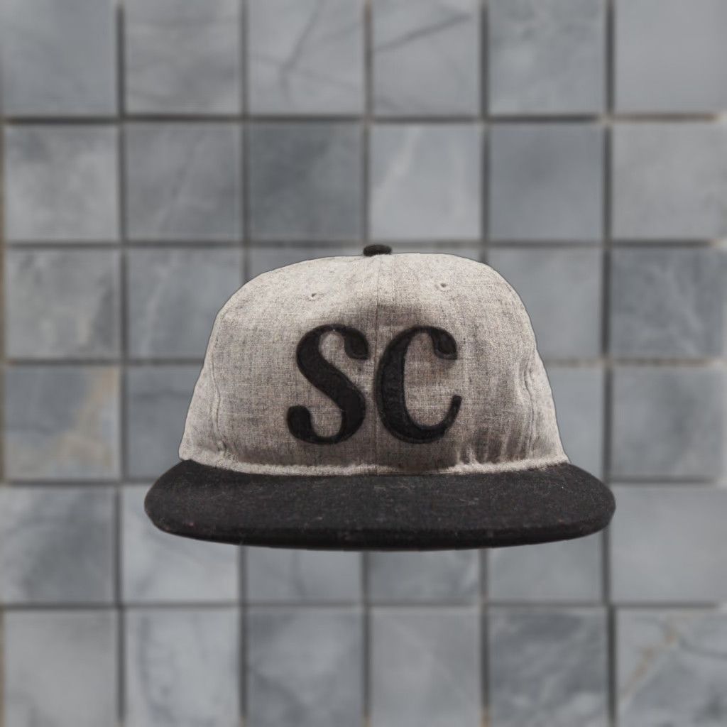 Vintage VINTAGE Ebbets Field Hat Mens One Size Gray Strap Back Adjustable Two Tone SC Cap Adult Size ONE SIZE - 1 Thumbnail