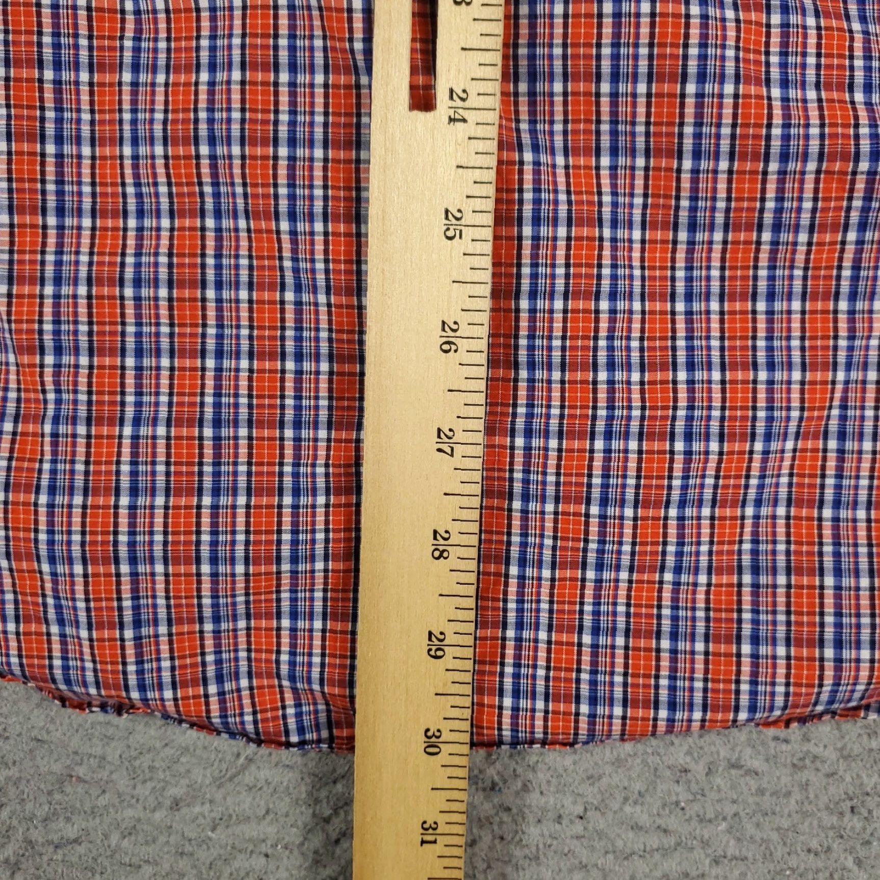 Ralph Lauren Ralph Lauren Men's Large Orange Blue Plaid Casual Button-Up Long Sleeve Shirt Size US L / EU 52-54 / 3 - 4 Thumbnail