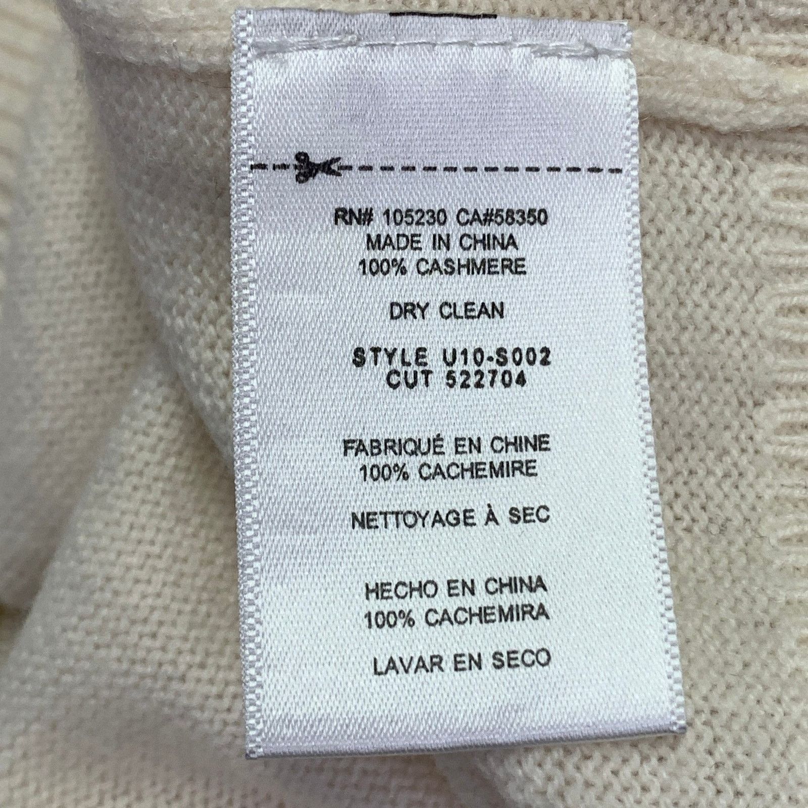 Equipment EQUIPMENT S Cream Cashmere Knit Oversized V-Neck Pullover Size S / US 4 / IT 40 - 8 Thumbnail