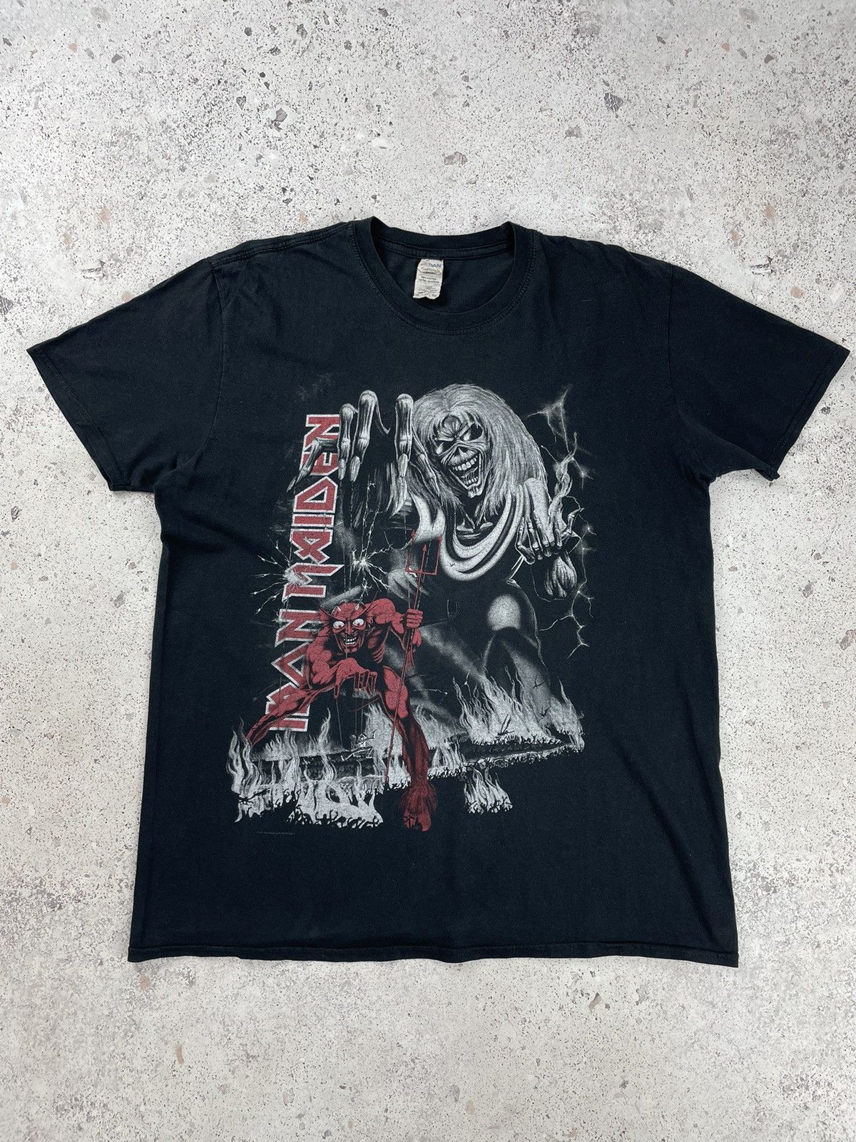 Iron Maiden × Vintage Vintage Iron Maiden Rock Band Tee T-Shirt Size US XL / EU 56 / 4 - 1 Thumbnail