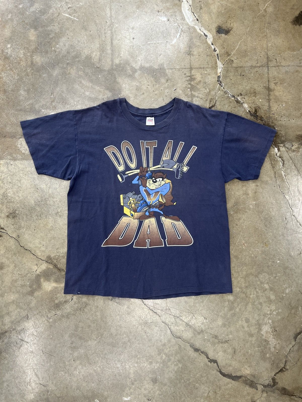 Vintage × Warner Bros Vintage Taz Do It All Dad Single Stitch Tee 2XL Size US XXL / EU 58 / 5 - 2 Thumbnail