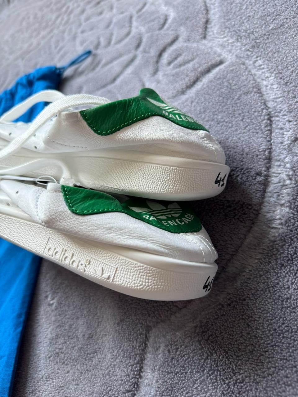 Adidas × Balenciaga CC28 Stan Smith Low-Top Sneakers in White/Green Size US 8 / EU 41 - 6 Thumbnail