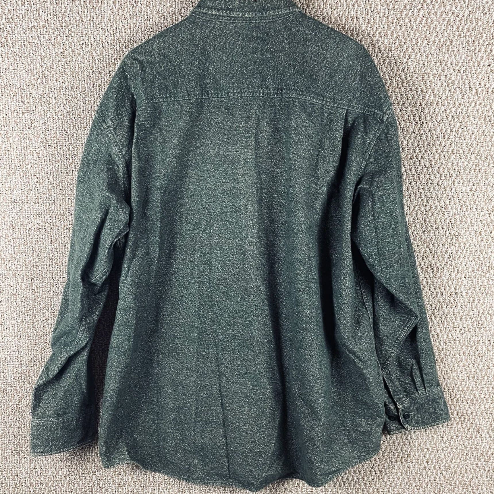Vintage Cabela's Chamois Shirt Mens 2XLT Deerskin Soft Long Sleeve Button Hunting B20 Shirt, Flannel, Cotton, Green, Button-Up, Big & Tall Mens Size US XXL / EU 58 / 5 - 3 Thumbnail