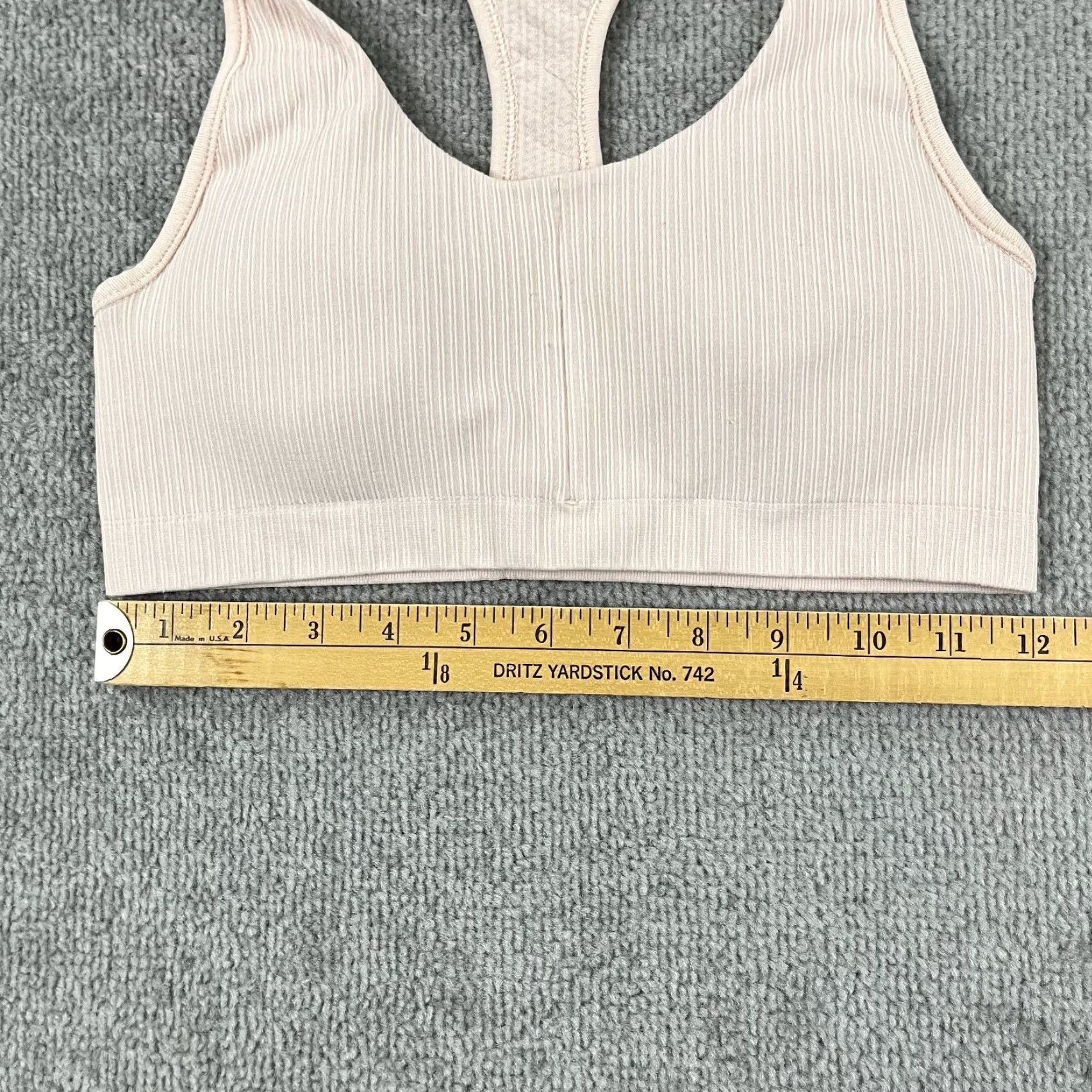 Athleta Athleta Sports Bra Womens Medium Light Pink Racerback Padded Fitness Yoga Gym & Training Size ONE SIZE - 3 Thumbnail
