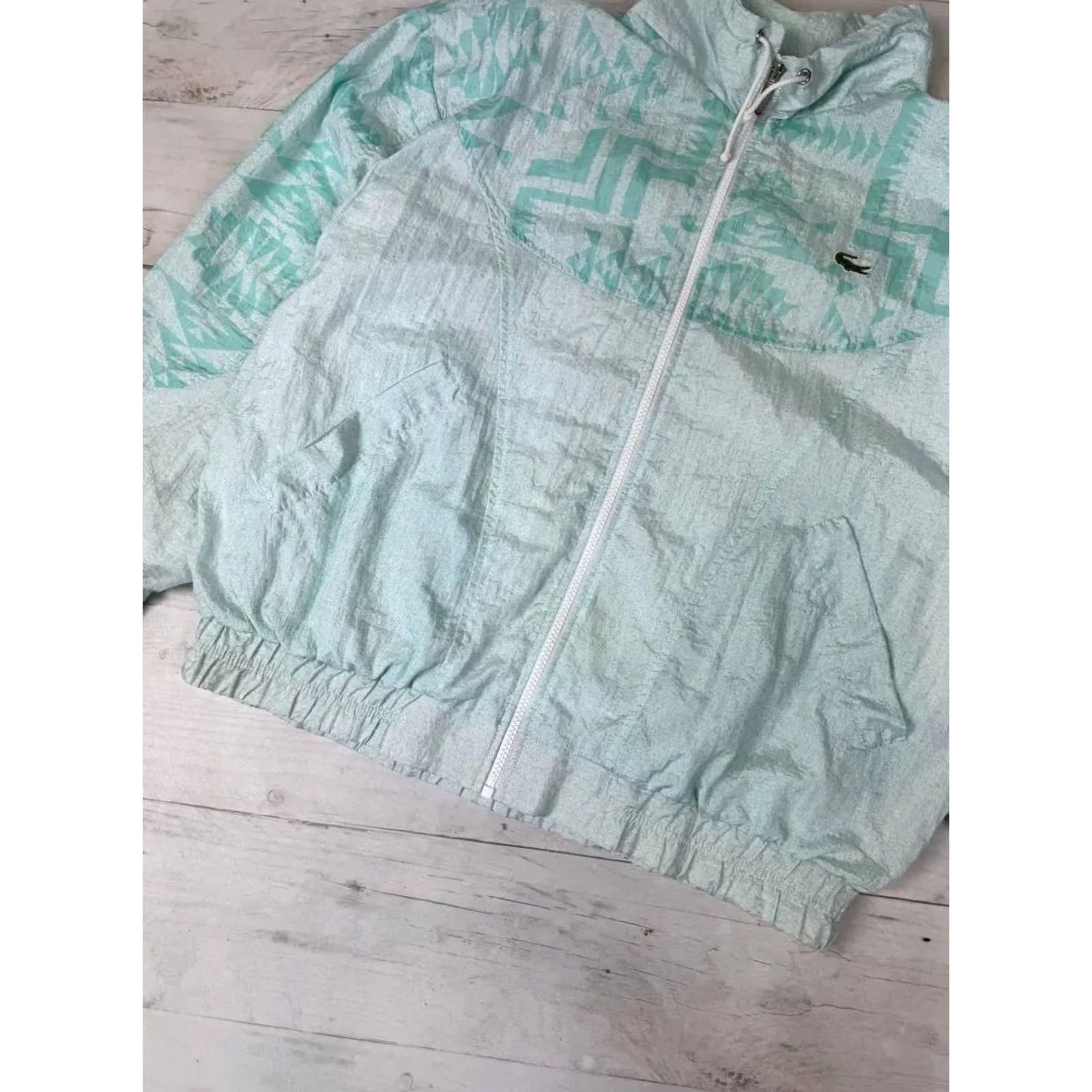 Lacoste VINTAGE Lacoste Nylon 90s Track Suit Jacket And Pants Mens Size S Green Track Suit Size 36R - 4 Thumbnail