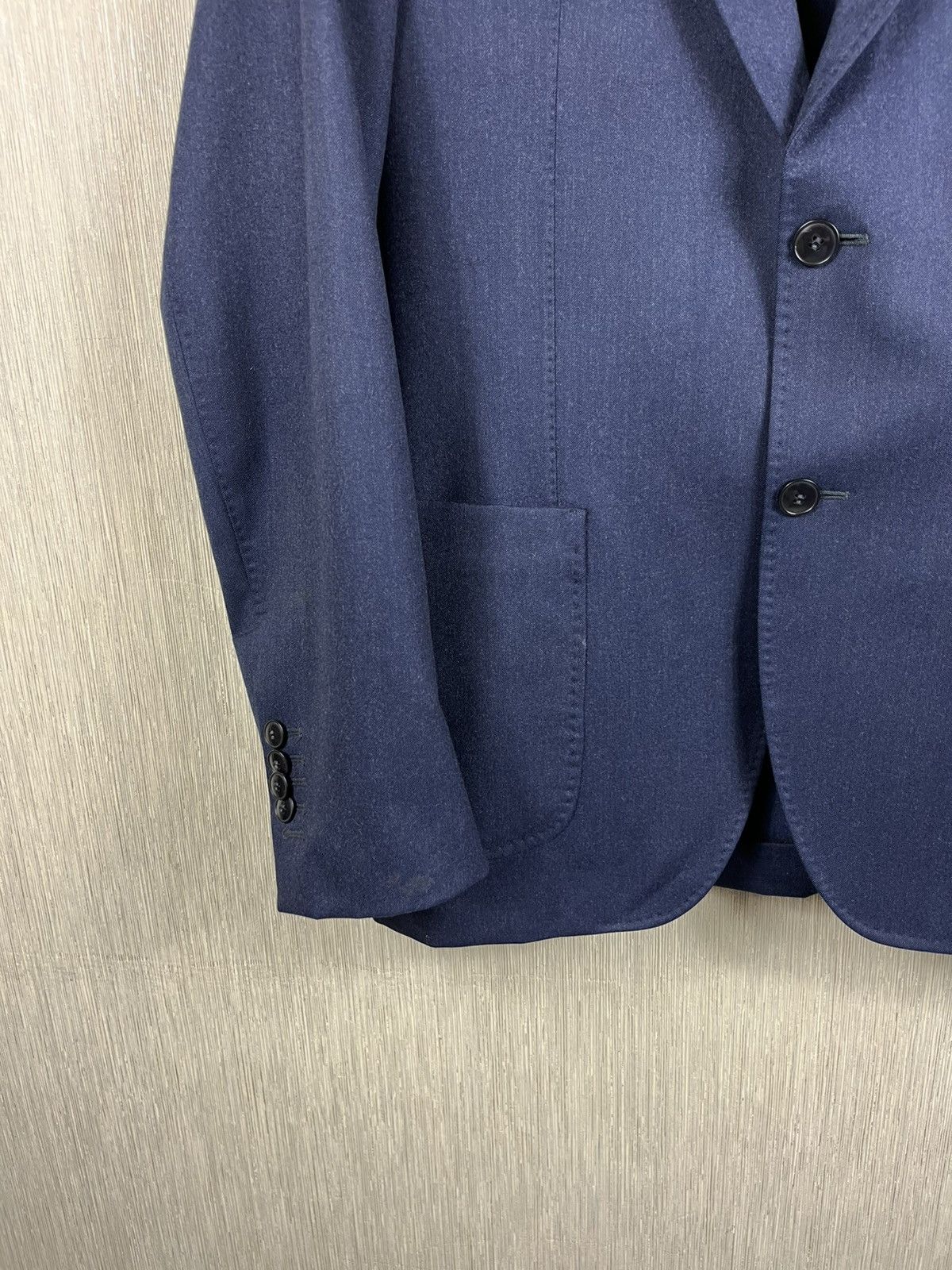 Designer × Morris Morris Heritage wool Mike plain flannel suit jacket blazer Size US L / EU 52-54 / 3 - 6 Thumbnail