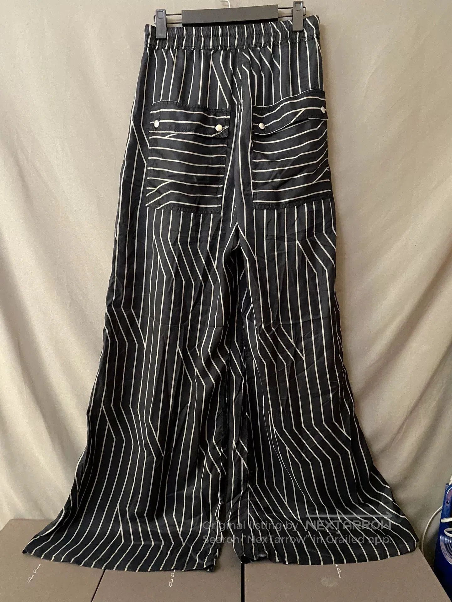 Rick Owens rick owens 23ss striped wide. Size US 38 / EU 54 - 2 Thumbnail