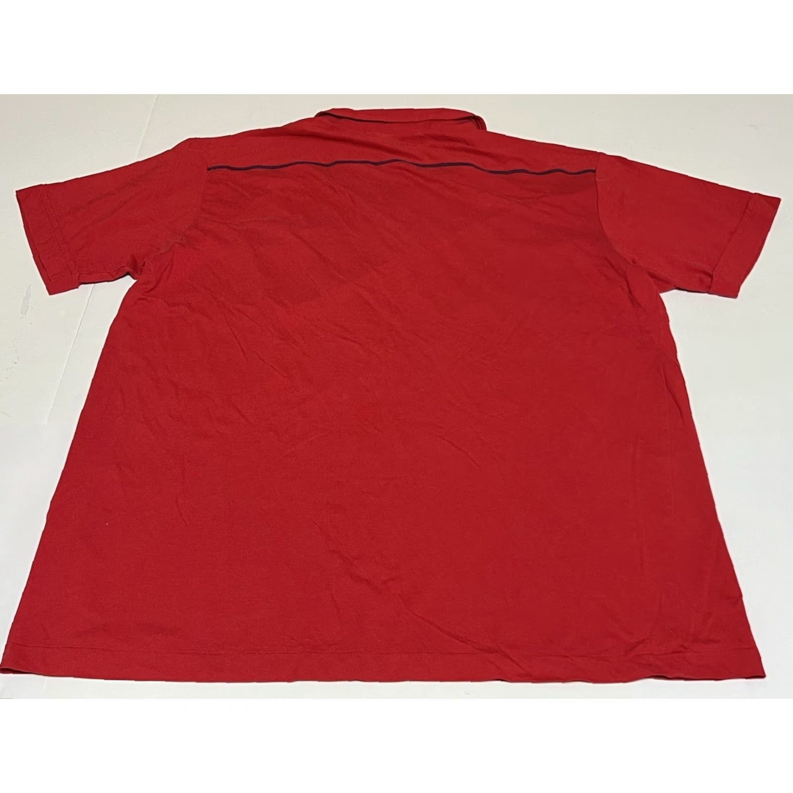 Van Heusen VINTAGE Van Heusen Polo Shirt Men XL Red 80s Short Sleeve Cotton Blend Regular Kn33-5 Size US XL / EU 56 / 4 - 3 Thumbnail