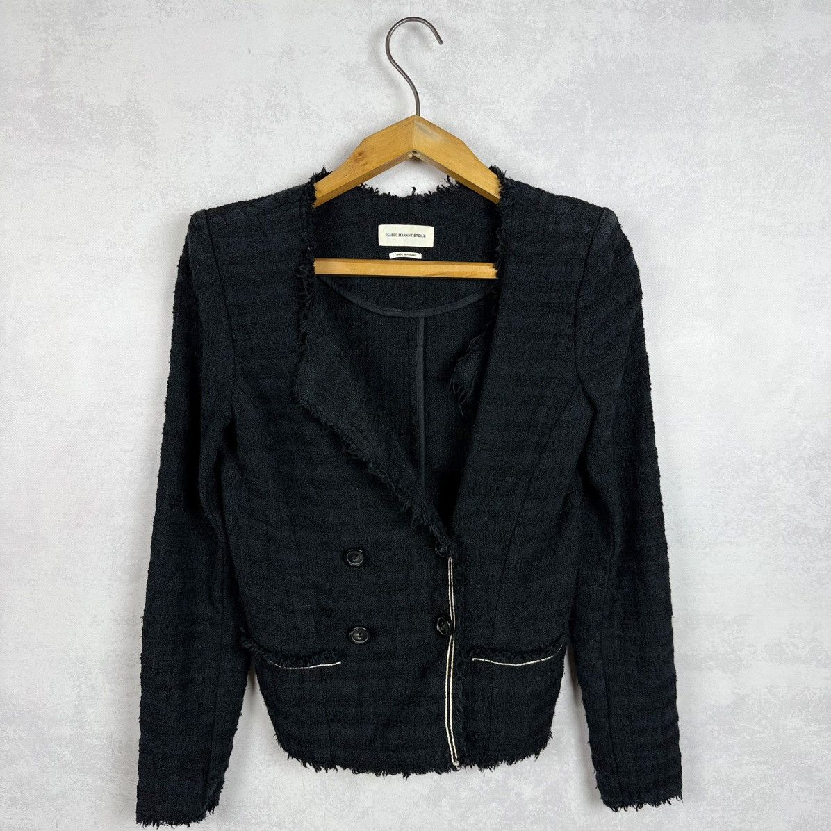 Isabel Marant Isabel Marant Etoile Cotton Acryl Tweed Flenn Blazer Jacket Size XS / US 0-2 / IT 36-38 - 1 Thumbnail