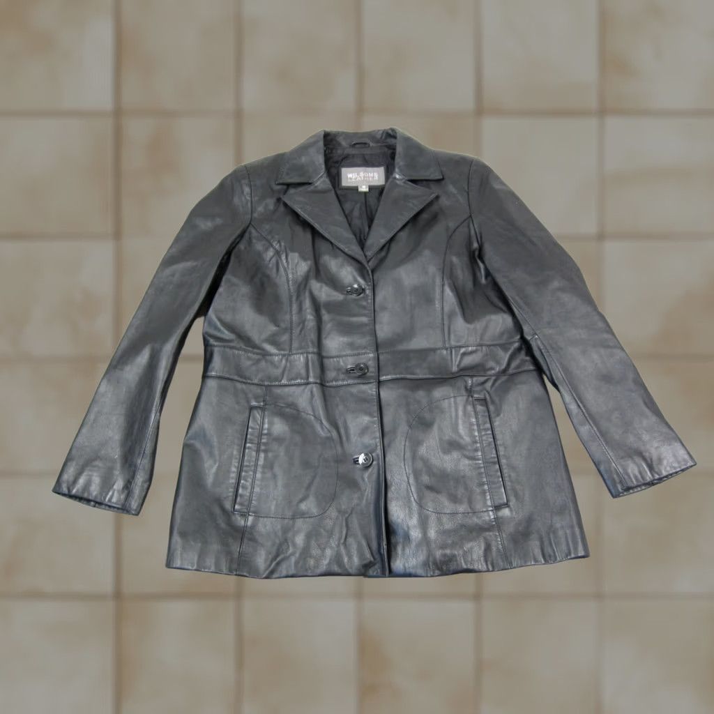 Vintage VINTAGE Wilsons Leather Jacket Womens Plus Size 1X Black Thinsulate 90s Size XL / US 12-14 / IT 48-50 - 1 Thumbnail