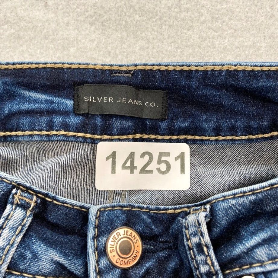 Silver Jeans Co. Silver Jeans Suki Capri Jeans Women's 26 Dark Wash Blue Denim Slim Leg Cropped Capri Size 26" / US 2 / IT 38 - 5 Thumbnail