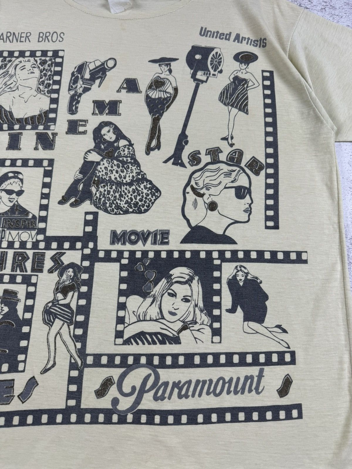 Warner Bros Vintage 80S 90S Cinema Star Paramount USA RARE T Shirt Tee Size US L / EU 52-54 / 3 - 10 Thumbnail