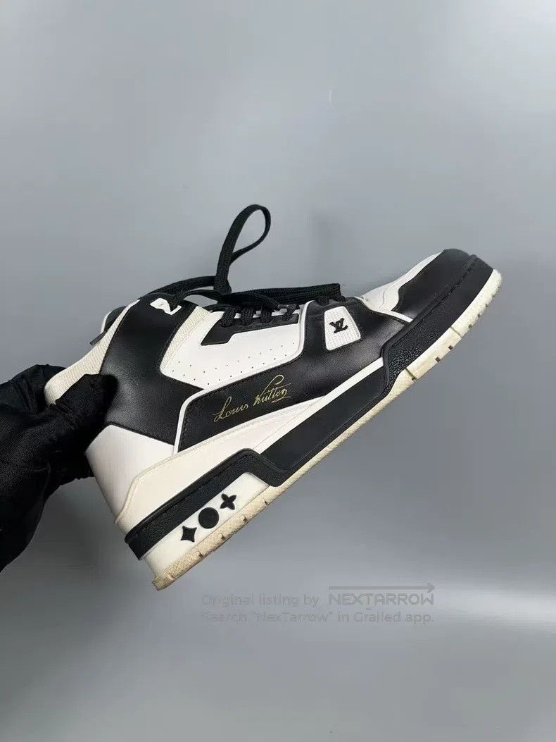 Louis Vuitton Louis Vuitton Black and white panda high-top casual shoes Size US 7 / EU 40 - 7 Thumbnail