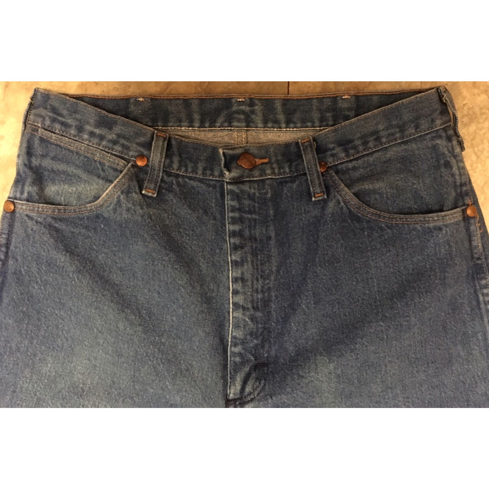 Wrangler VINTAGE Wrangler Jeans Made In USA 34 40 Classic Straight Leg Denim 5-Pocket 13MWZ Mens Blue Jeans High Rise 40 Inseam Size US 34 / EU 50 - 7 Thumbnail