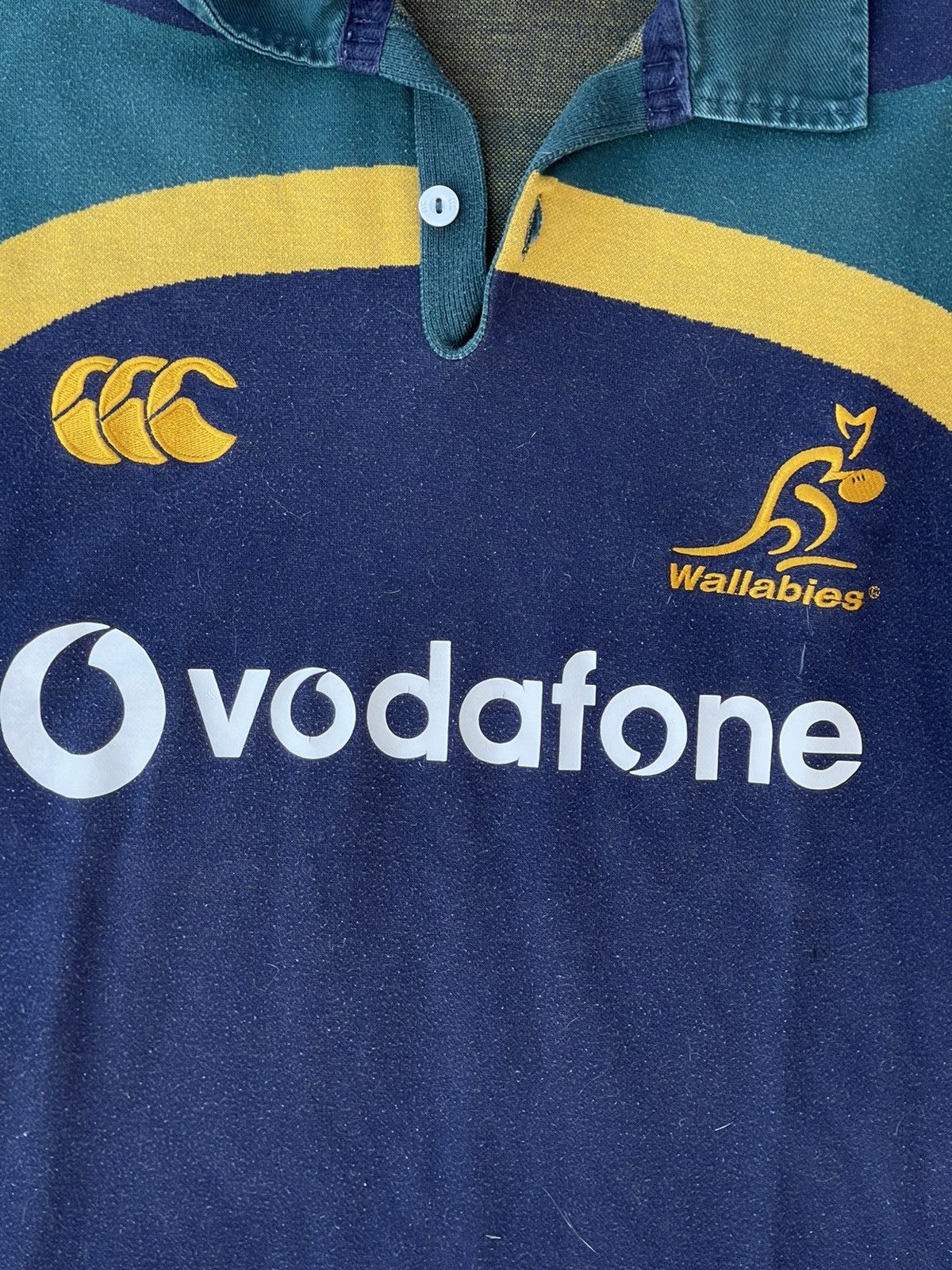 Canterbury of New Zealand Australia 90s rugby vodafon Wallabies vintage jersey rare Size US M / EU 48-50 / 2 - 8 Thumbnail