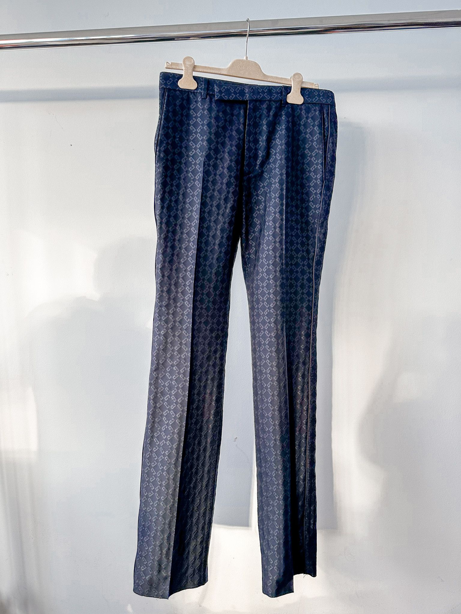 Givenchy Givenchy 4G-Logo Straight-Leg Wool and Silk-Blend Trousers Size 38R - 1 Thumbnail