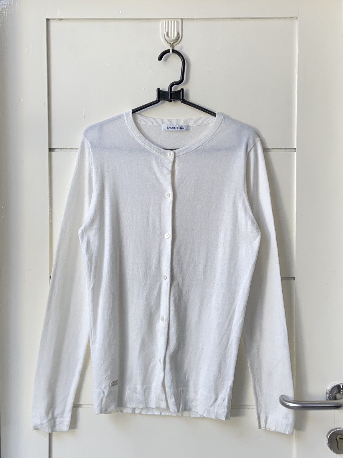 Lacoste LACOSTE White Cardigan Size US XS / EU 42 / 0 - 1 Thumbnail
