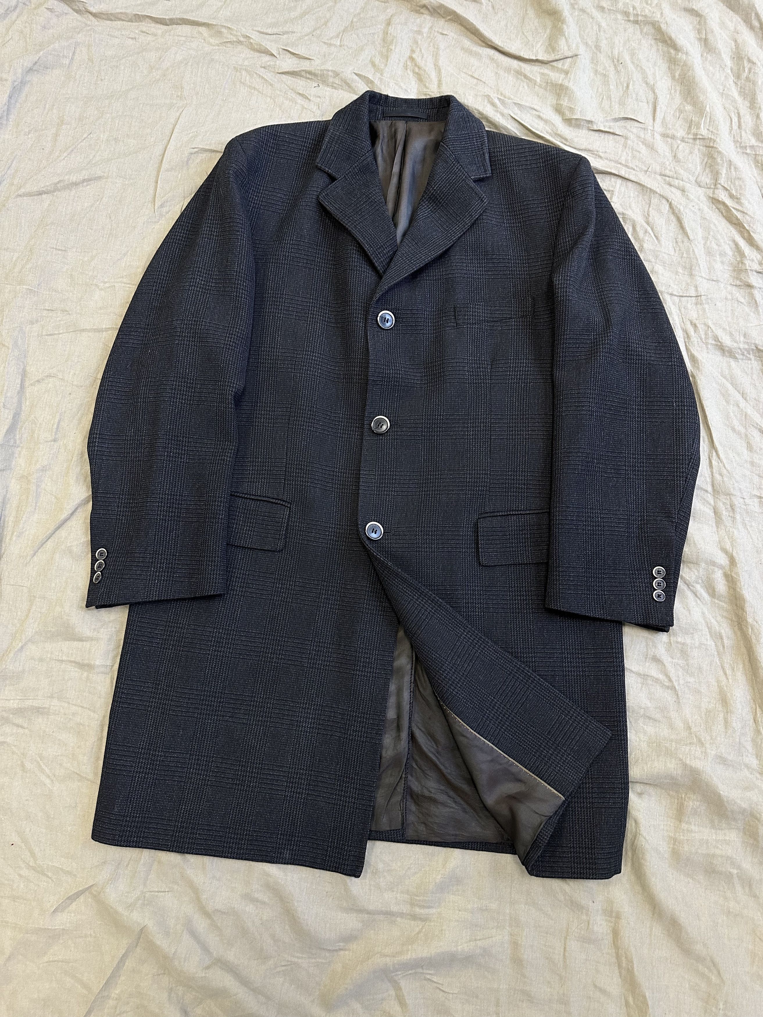 Balmain Balmain Checked Wool Coat 6195AC Size US XL / EU 56 / 4 - 1 Thumbnail