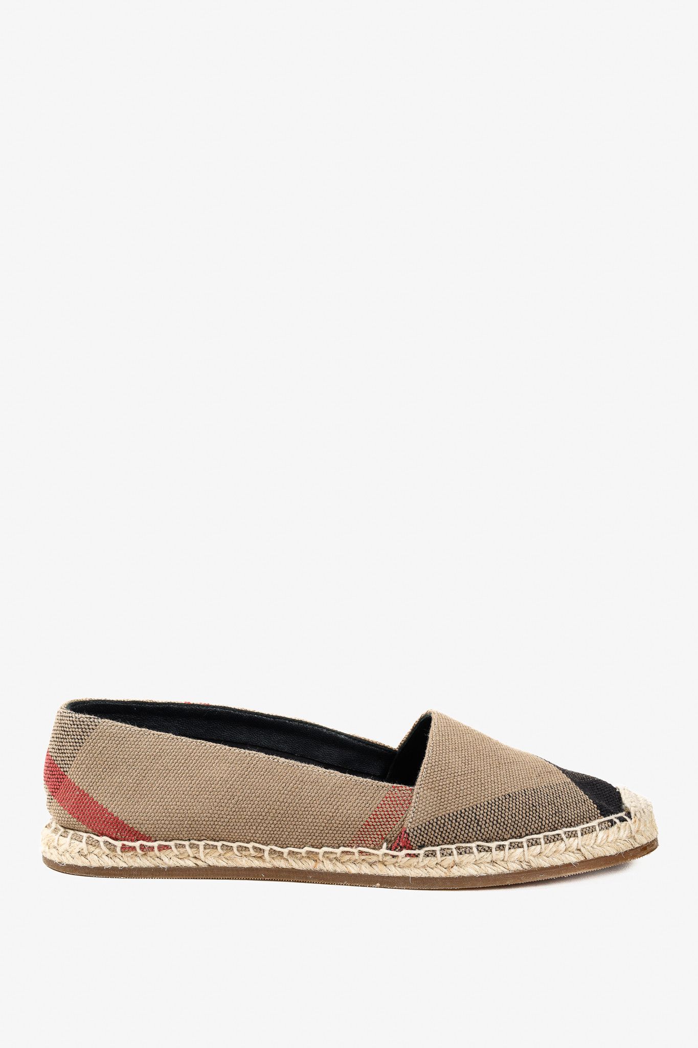 Burberry Burberry Hodgeson Canvas Check Espadrille Flat Shoe Size US 5 / IT 35 - 1 Thumbnail