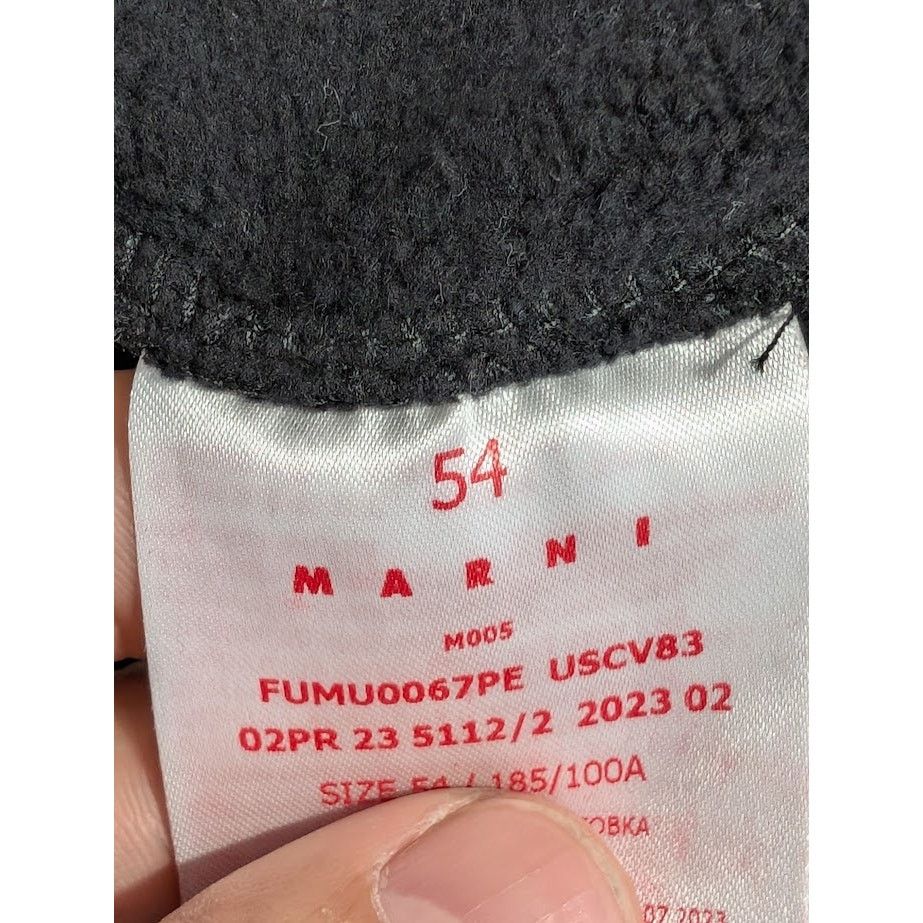 Marni o1rshd1 Brushed Organic Cotton Sweatshirt Hoodie in Black Size US L / EU 52-54 / 3 - 17 Thumbnail